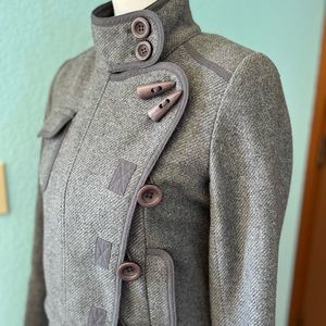 Jill Stuart wool coat with military details
